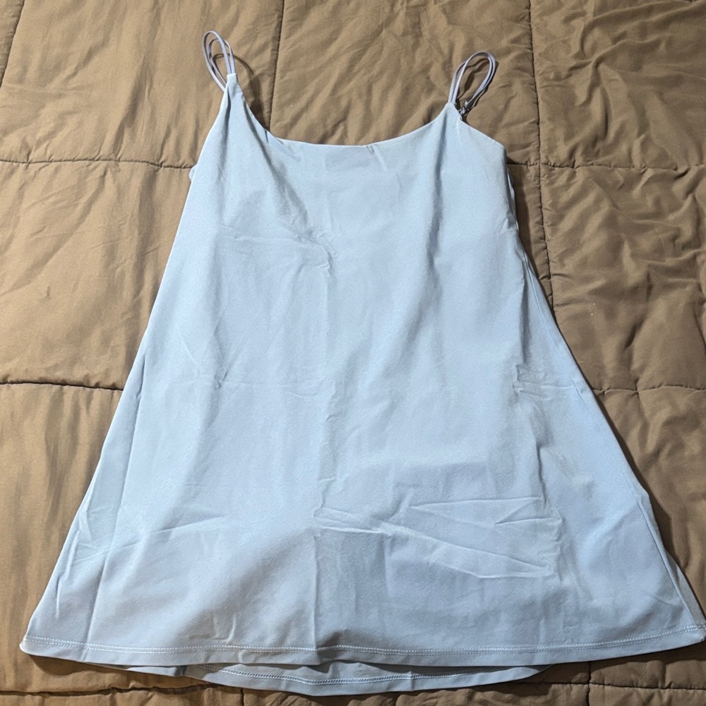 Light Blue Spaghetti Strap Slip Dress -